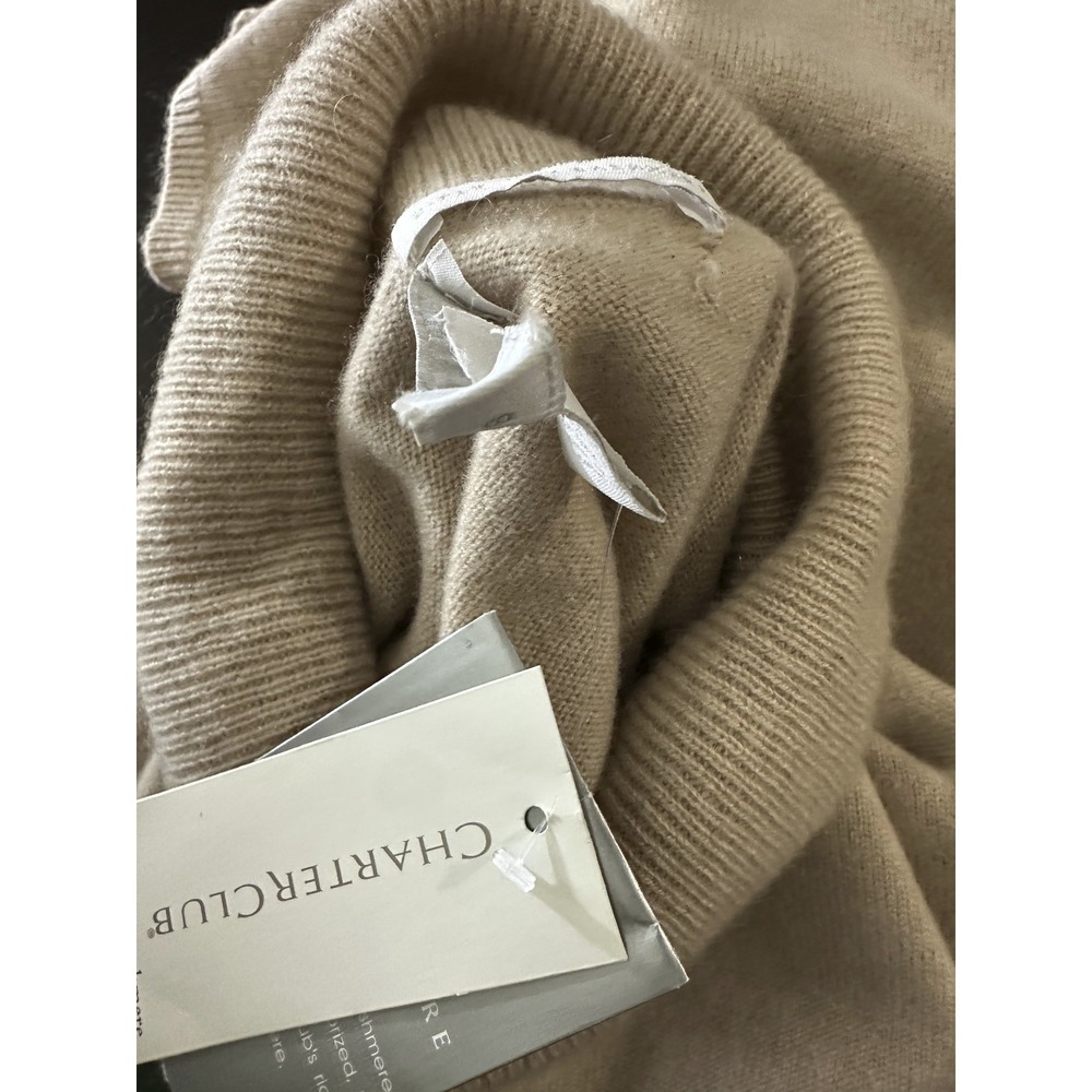 NWT Charter Club 100% Cashmere Turtleneck Sweater Women's Size Large *Flawed* - Picture 12 of 16
